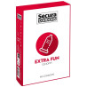Secura Condoms Préservatifs perlés en latex Extra Fun 53mm x48